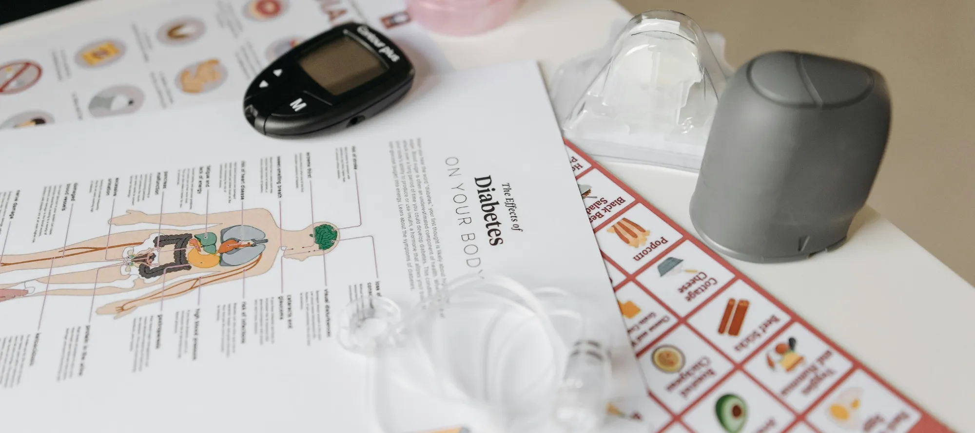 Papier mit Erläuterungen zu Diabetes